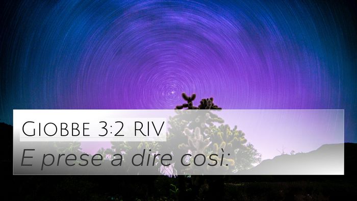 Giobbe 3:2 RIV 4K Wallpaper - E prese a dire - 4K Wallpaper Bible Verse