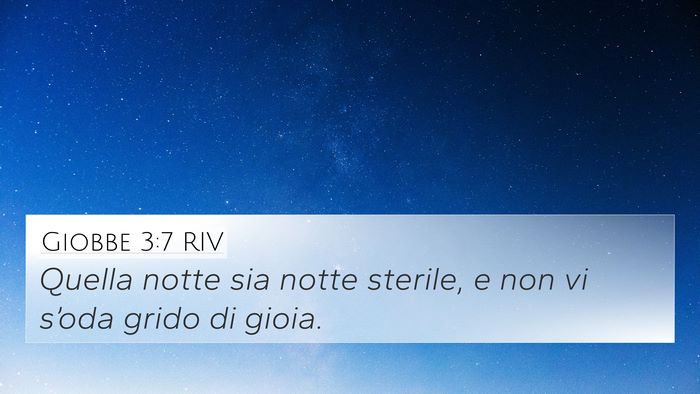 Giobbe 3:7 RIV 4K Wallpaper - Quella notte sia notte sterile, e non vi s’oda - 4K Wallpaper Bible Verse