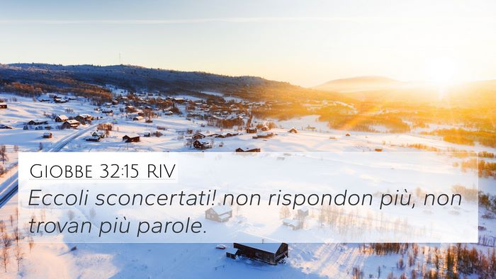 Giobbe 32:15 RIV Bible Verse Image