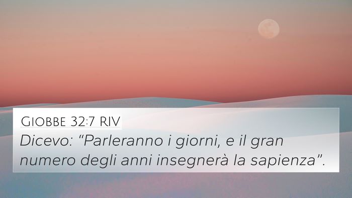 Giobbe 32:7 RIV Bible Verse Image