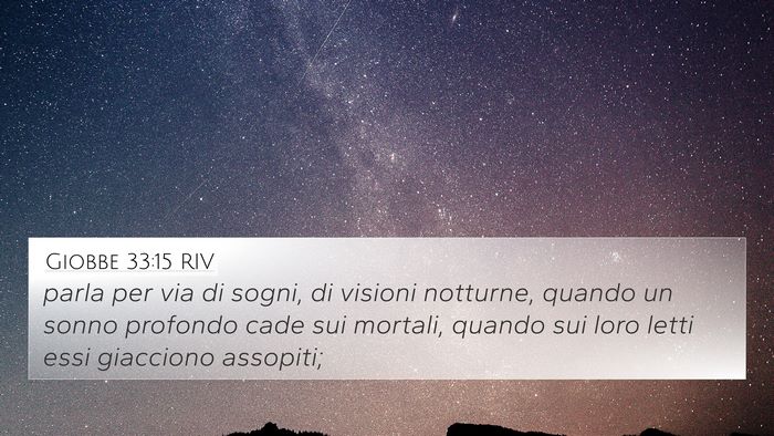 Giobbe 33:15 RIV Bible Verse Image