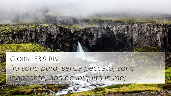 Giobbe 33:9 RIV Bible Verse Image