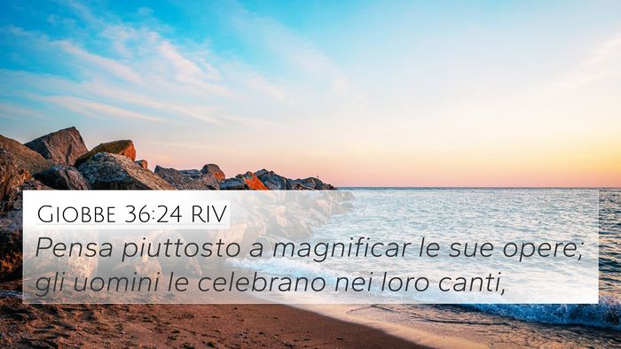 Giobbe 36:24 RIV Bible Verse Image