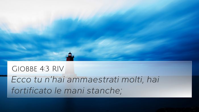 Giobbe 4:3 RIV Bible Verse Image