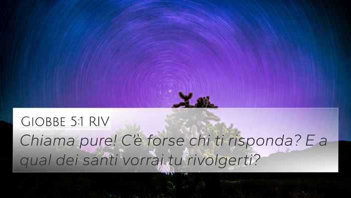 Giobbe 5:1 RIV Bible Verse Image