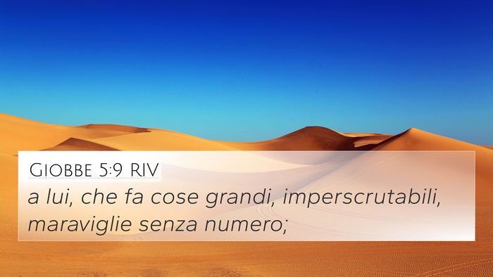 Giobbe 5:9 RIV Bible Verse Image