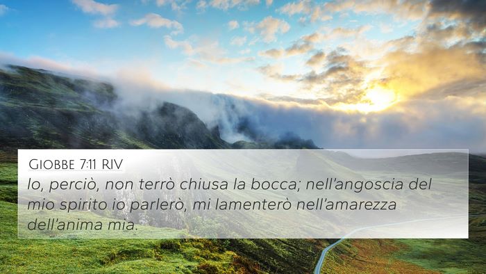 Giobbe 7:11 RIV Bible Verse Image