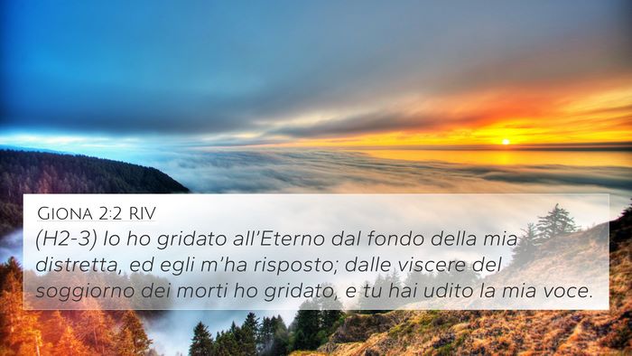 Giona 2:2 RIV Bible Verse Image