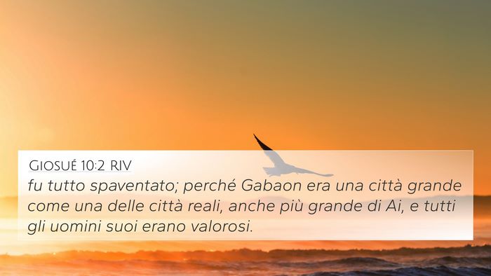 Giosué 10:2 RIV Bible Verse Image