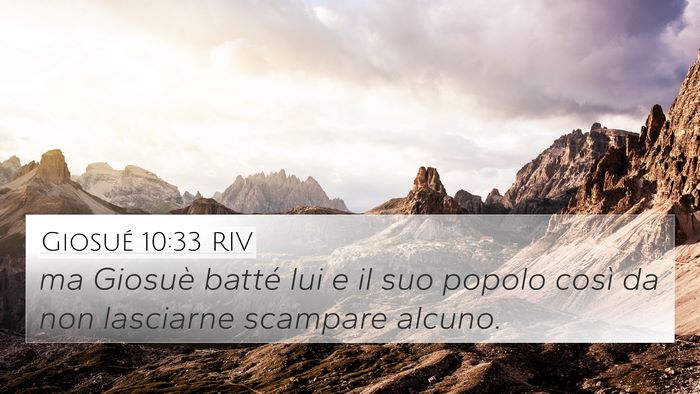 Giosué 10:33 RIV Bible Verse Image