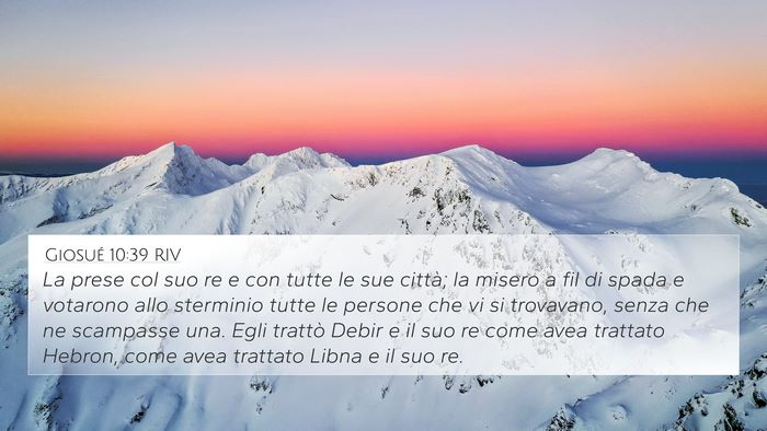 Giosué 10:39 RIV Bible Verse Image