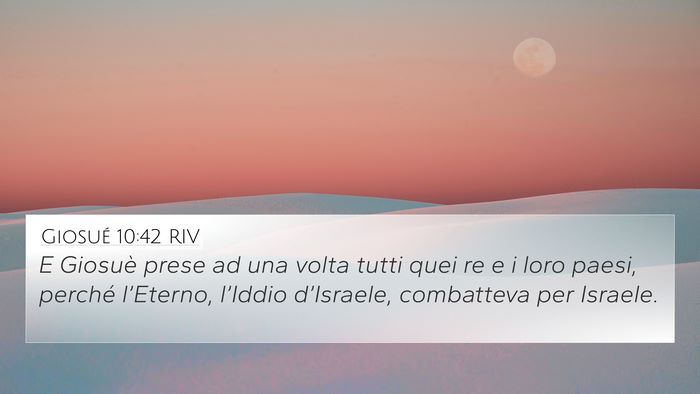 Giosué 10:42 RIV Bible Verse Image