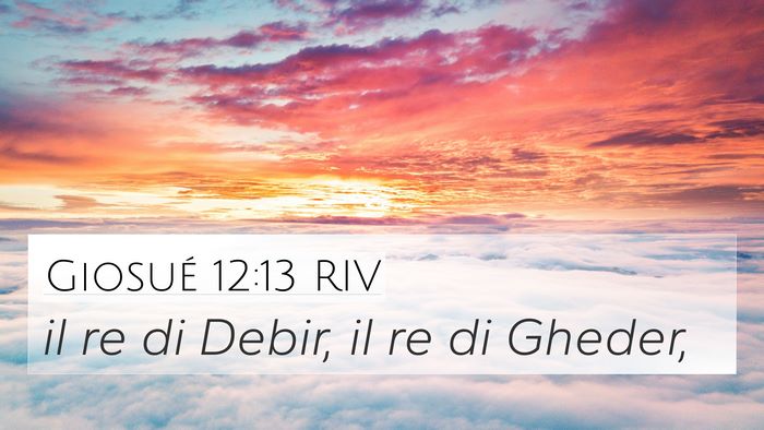 Giosué 12:13 RIV Bible Verse Image