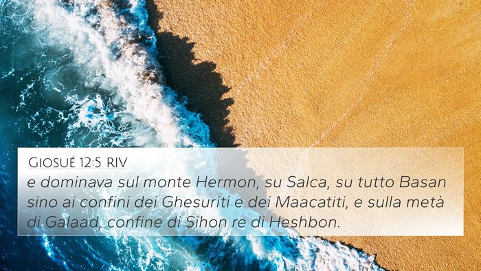 Giosué 12:5 RIV Bible Verse Image