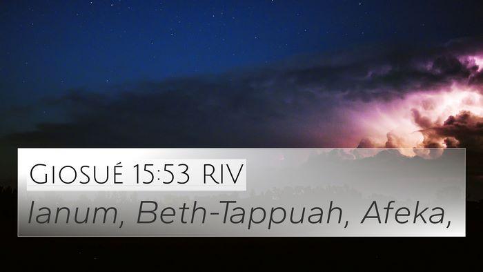 Giosué 15:53 RIV Bible Verse Image