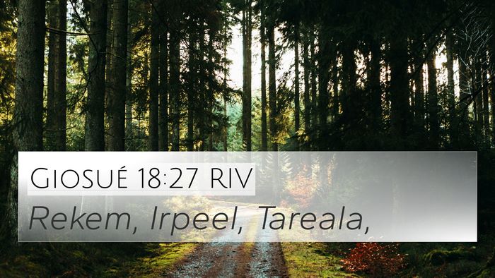 Giosué 18:27 RIV 4K Wallpaper - Rekem, Irpeel, - 4K Wallpaper Bible Verse