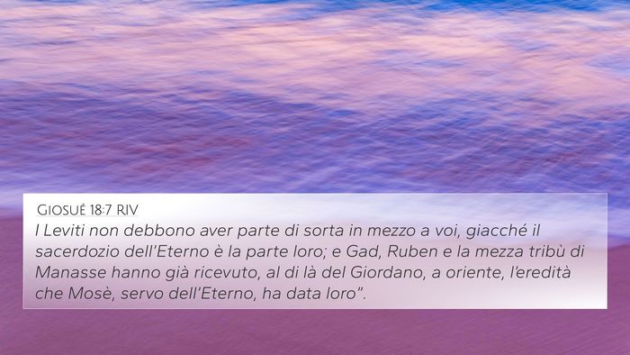 Giosué 18:7 RIV 4K Wallpaper - I Leviti non debbono aver parte di sorta in mezzo - 4K Wallpaper Bible Verse