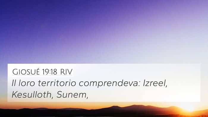 Giosué 19:18 RIV Bible Verse Image