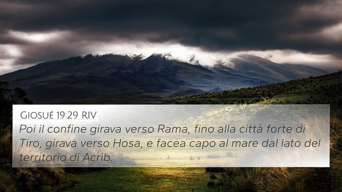 Giosué 19:29 RIV Bible Verse Image