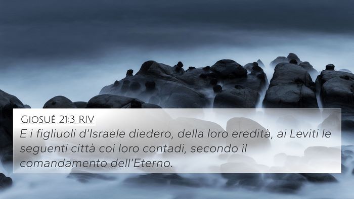Giosué 21:3 RIV Bible Verse Image
