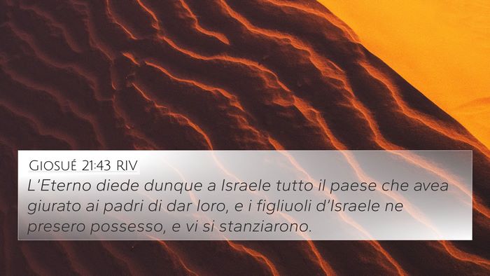 Giosué 21:43 RIV Bible Verse Image
