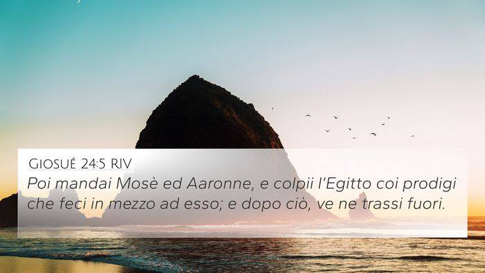 Giosué 24:5 RIV 4K Wallpaper - Poi mandai Mosè ed Aaronne, e colpii l’Egitto - 4K Wallpaper Bible Verse