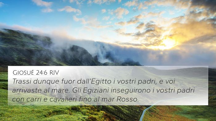 Giosué 24:6 RIV 4K Wallpaper - Trassi dunque fuor dall’Egitto i vostri padri, - 4K Wallpaper Bible Verse