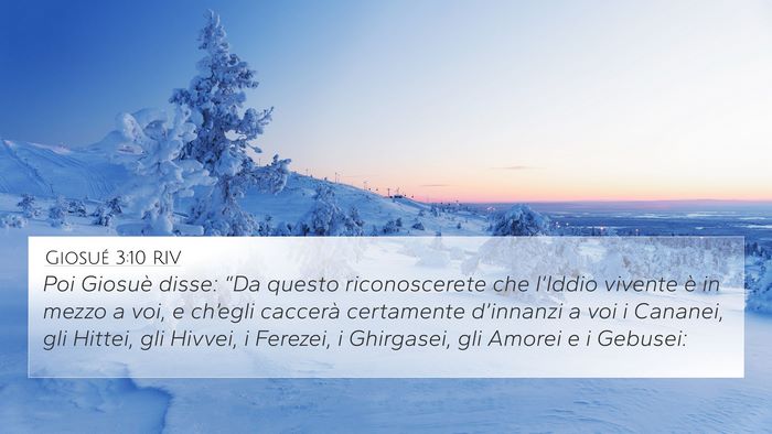 Giosué 3:10 RIV Bible Verse Image