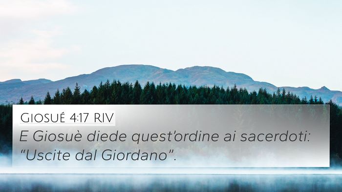 Giosué 4:17 RIV 4K Wallpaper - E Giosuè diede quest’ordine ai sacerdoti: - 4K Wallpaper Bible Verse