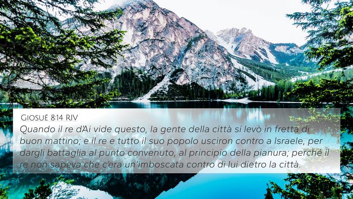 Giosué 8:14 RIV Bible Verse Image