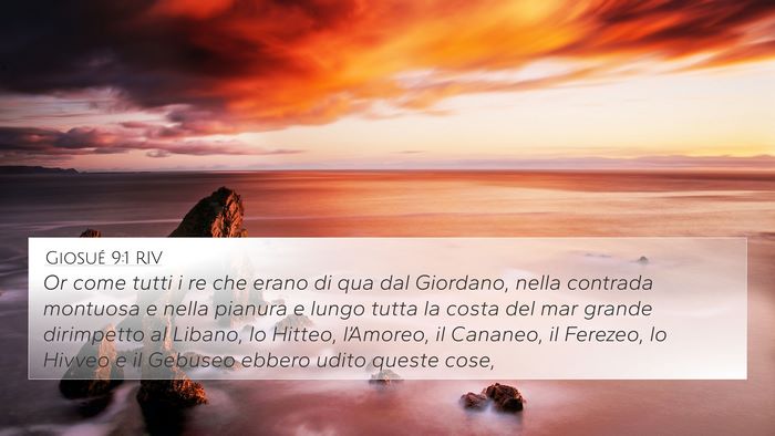 Giosué 9:1 RIV Bible Verse Image