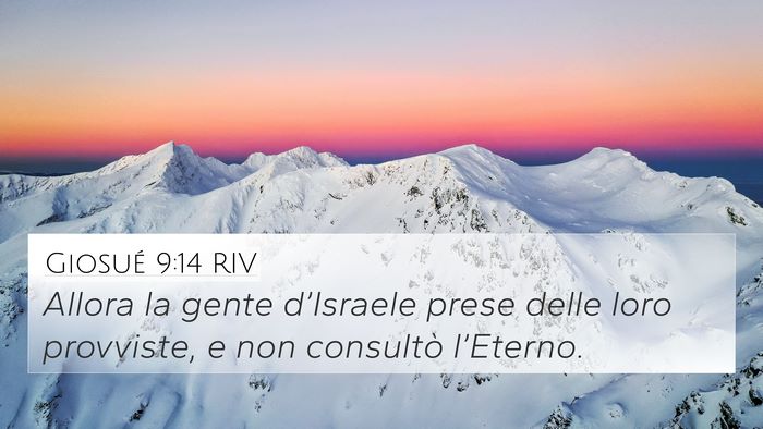 Giosué 9:14 RIV Bible Verse Image