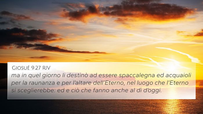 Giosué 9:27 RIV Bible Verse Image