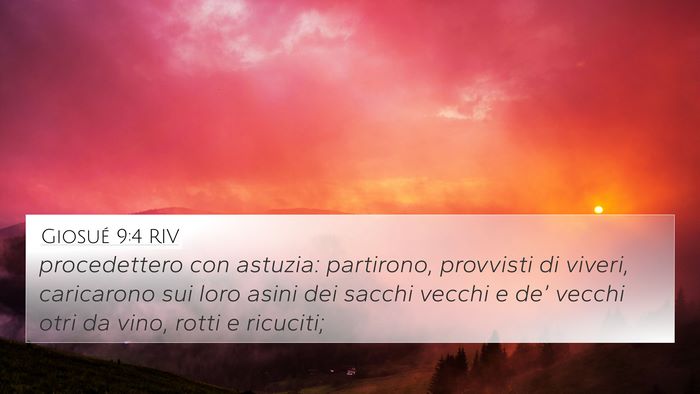 Giosué 9:4 RIV Bible Verse Image