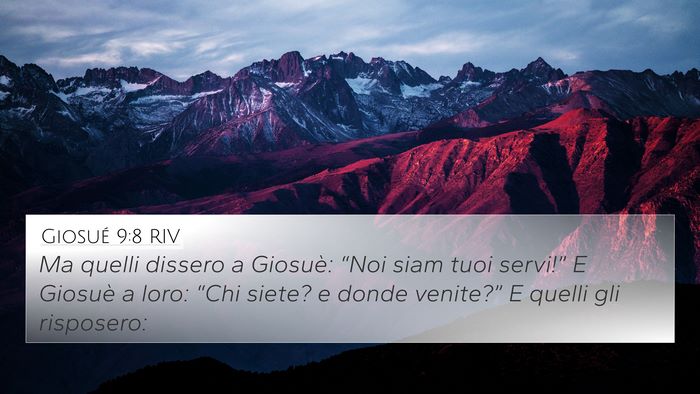 Giosué 9:8 RIV 4K Wallpaper - Ma quelli dissero a Giosuè: “Noi siam tuoi - 4K Wallpaper Bible Verse