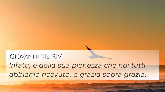 Giovanni 1:16 RIV Bible Verse Image