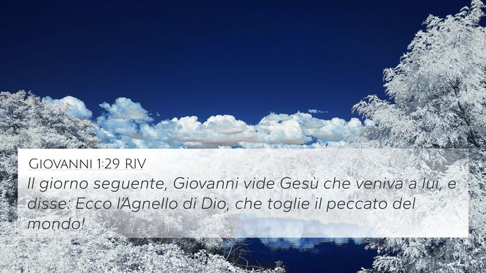 Giovanni 1:29 RIV Bible Verse Image