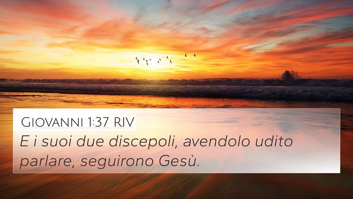 Giovanni 1:37 RIV 4K Wallpaper - E i suoi due discepoli, avendolo udito parlare, - 4K Wallpaper Bible Verse