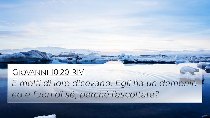Giovanni 10:20 RIV Bible Verse Image