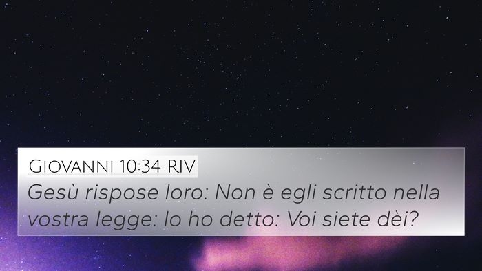 Giovanni 10:34 RIV Bible Verse Image