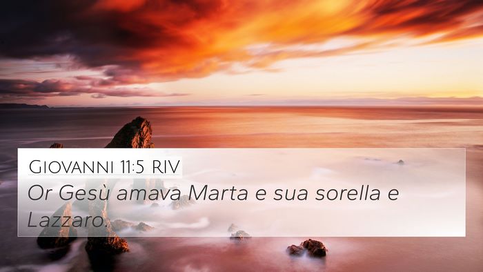 Giovanni 11:5 RIV Bible Verse Image