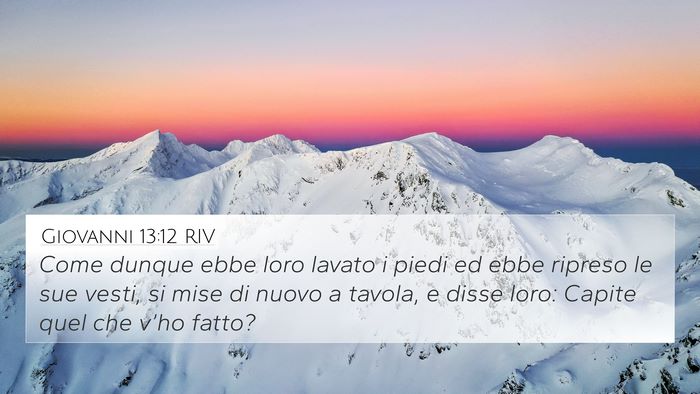 Giovanni 13:12 RIV Bible Verse Image