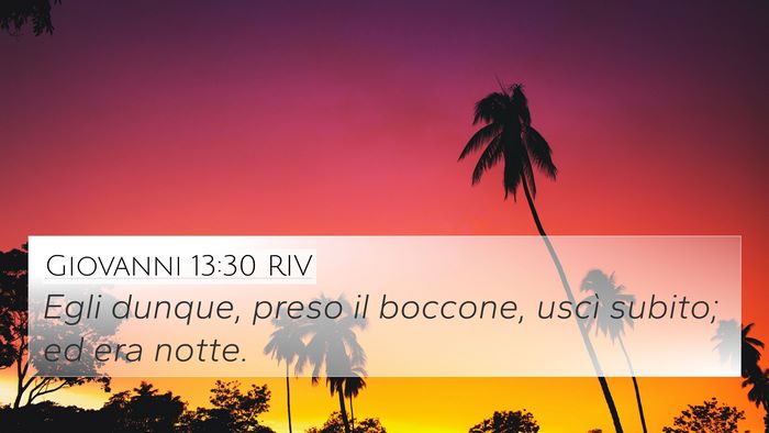 Giovanni 13:30 RIV Bible Verse Image