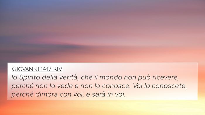 Giovanni 14:17 RIV Bible Verse Image