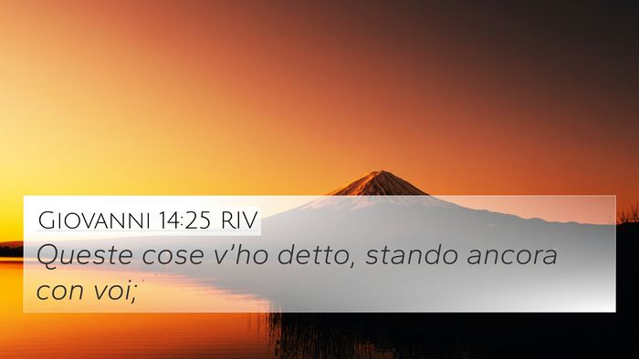 Giovanni 14:25 RIV 4K Wallpaper - Queste cose v’ho detto, stando ancora con - 4K Wallpaper Bible Verse