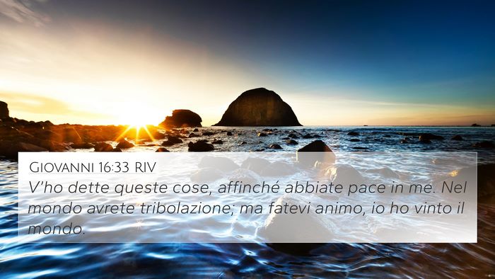 Giovanni 16:33 RIV Bible Verse Image