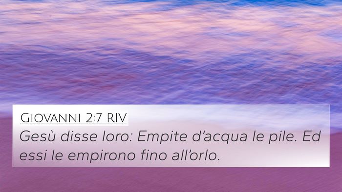 Giovanni 2:7 RIV Bible Verse Image