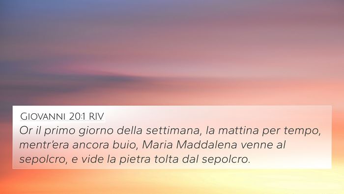 Giovanni 20:1 RIV Bible Verse Image
