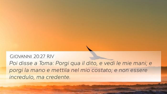 Giovanni 20:27 RIV Bible Verse Image