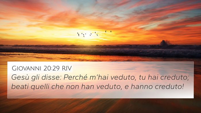 Giovanni 20:29 RIV Bible Verse Image